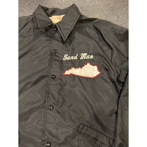 VTG Virginia map embroidered windbreaker Jacket size L Made In USA - Picture 4 of 12